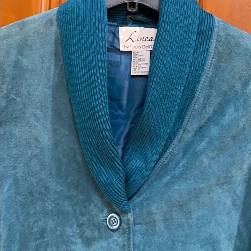 Light Weight Suede Jacket Turquoise - image 3